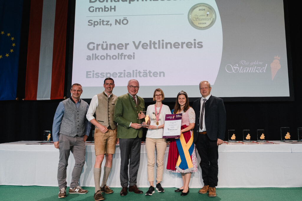 Die Donauprinzessin GmbH aus Spitz im Wachau überzeugte mit einem alkoholfreien Grüner-Veltliner-Eis © David Erber