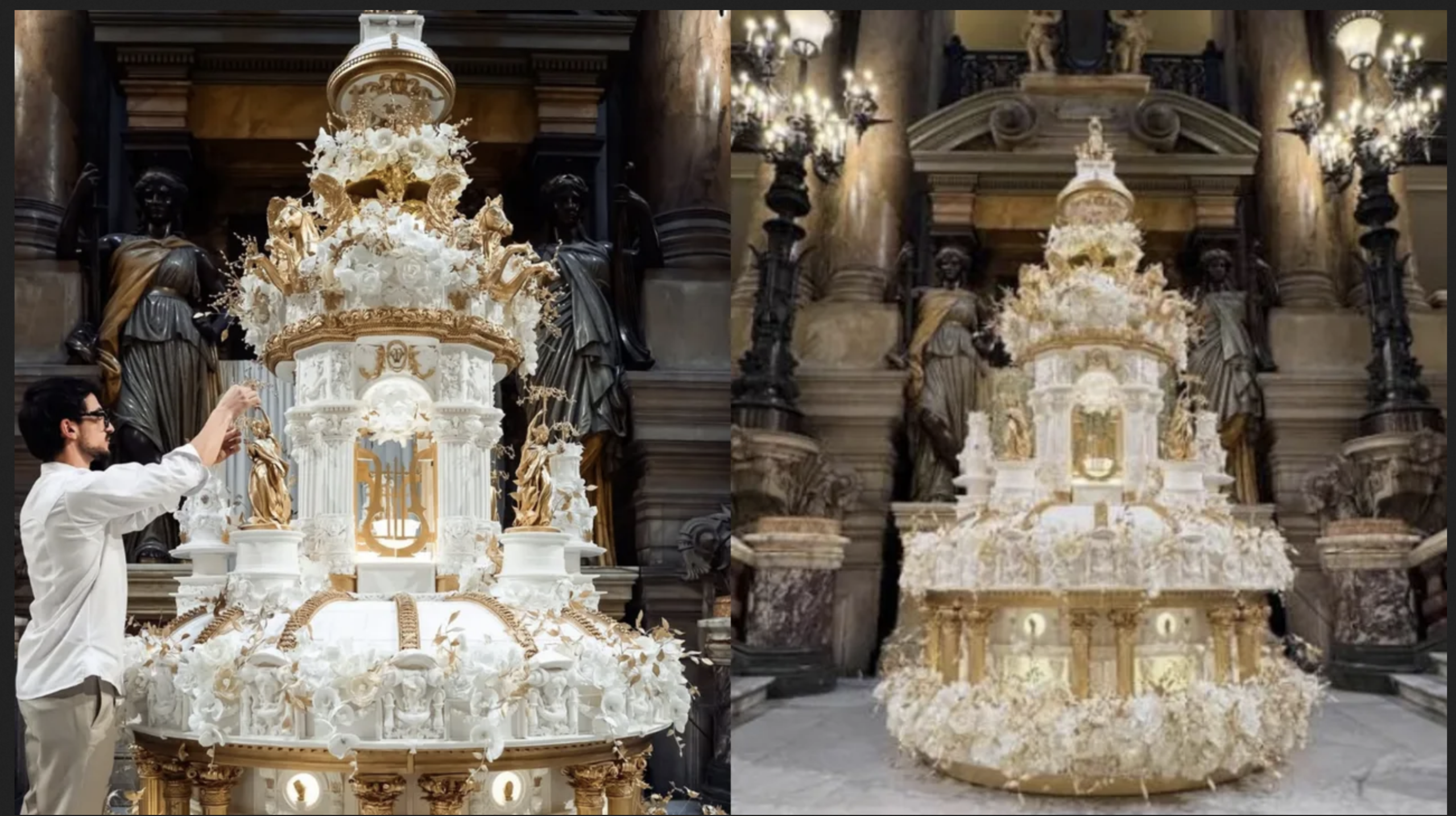 3,5 Meter hoch: Hochzeitstorte als Bauwerk